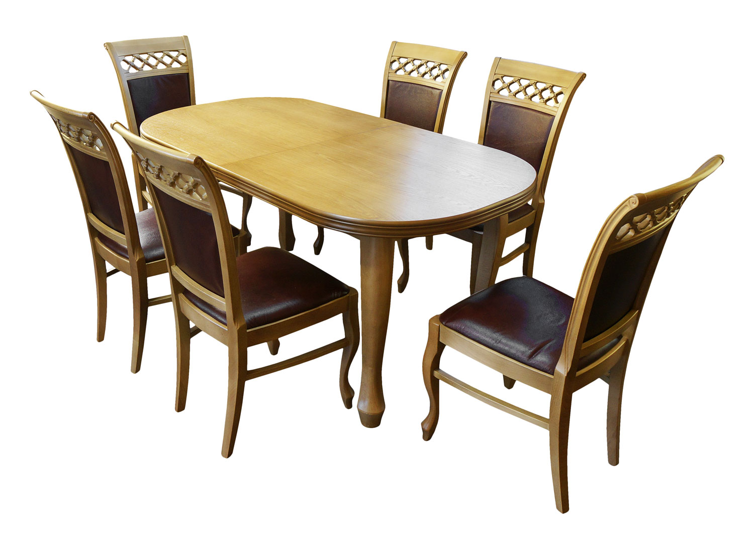 Rozkładany stół z 6 krzesłami do salonu