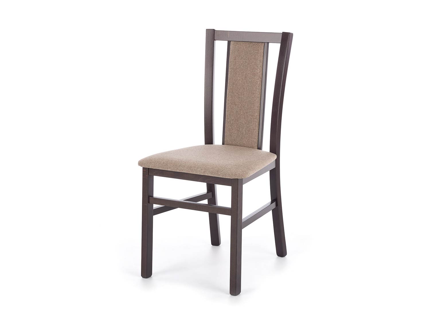 Klasyczne drewniane krzesło w kolorze orzecha