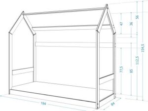 miniaturka Łóżko Domek dla Dziecka HOUSE