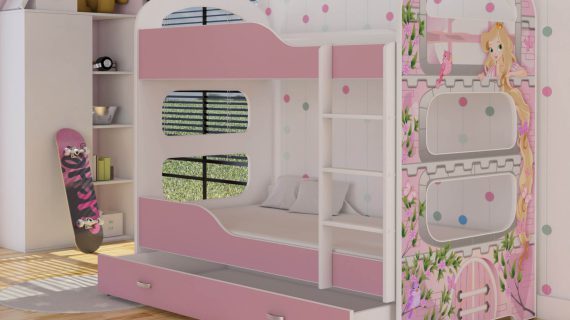 miniaturka Łóżko Piętrowe z Grafiką JACK