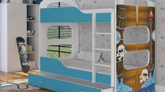 miniaturka Łóżko Piętrowe z Grafiką JACK