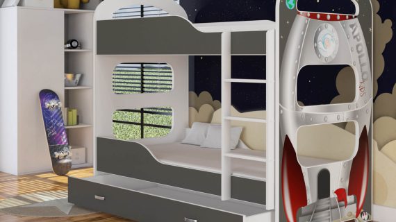 miniaturka Łóżko Piętrowe z Grafiką JACK