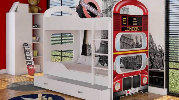 miniaturka Łóżko Piętrowe z Grafiką JACK