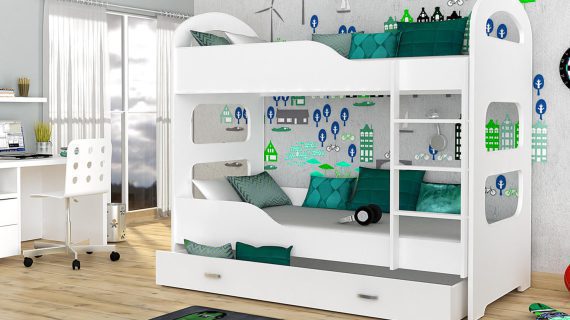 miniaturka Łóżko Piętrowe z Szufladą dla Dziecka JACK