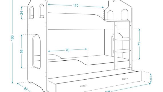 miniaturka Łóżko Piętrowe Domek JACK