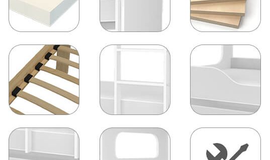 miniaturka Łóżko Piętrowe z Szufladą dla Dziecka JACK