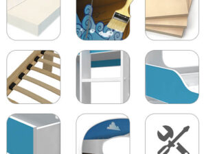 miniaturka Łóżko Piętrowe z Grafiką JACK