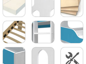 miniaturka Łóżko Domek Piętrowe JACK