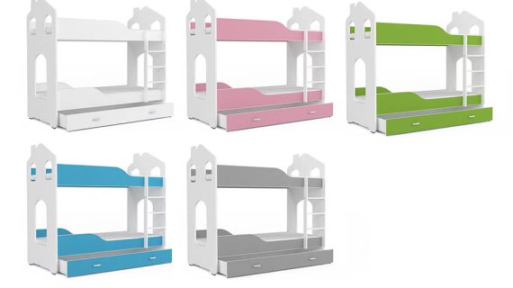 miniaturka Łóżko Domek Piętrowe JACK