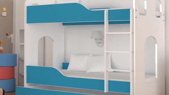 miniaturka Łóżko Domek Piętrowe JACK