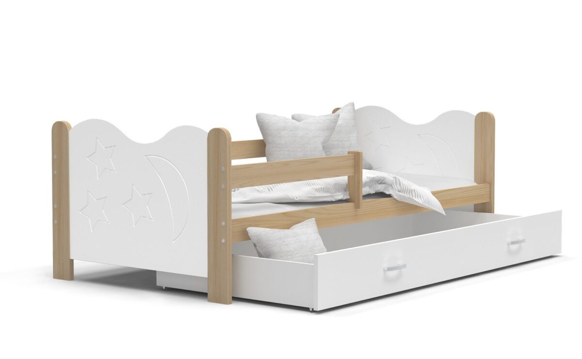 Łóżko 80×190 z Pojemnikiem na Pościel RICO