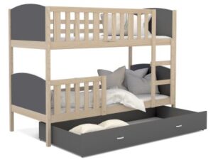 Łóżko z Pojemnikiem na Pościel Piętrowe DUMBO