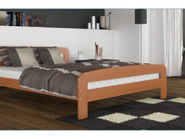 Łóżko ze stelażem w kolorze olcha