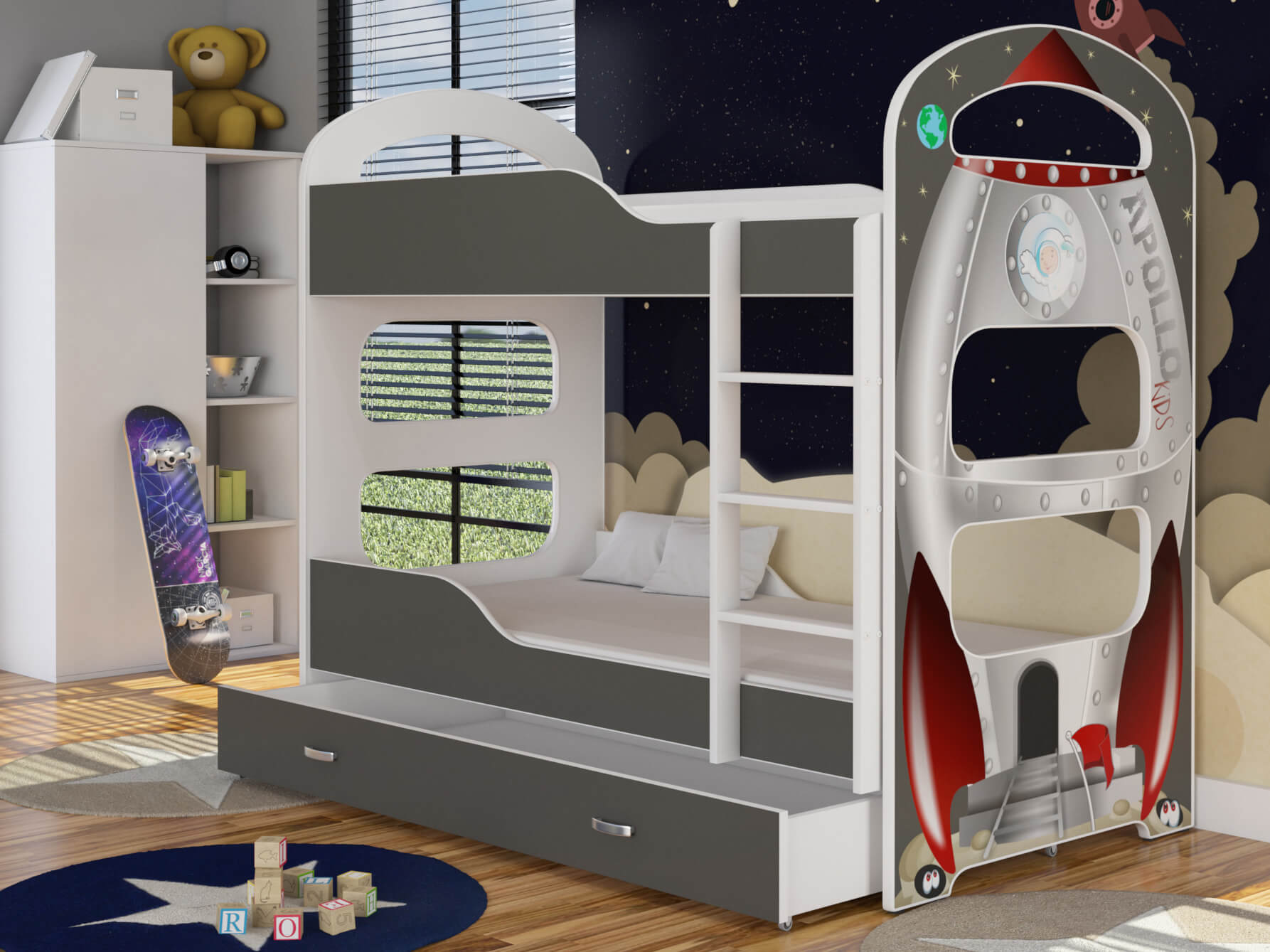 Łóżka dla dzieci z nadrukiem