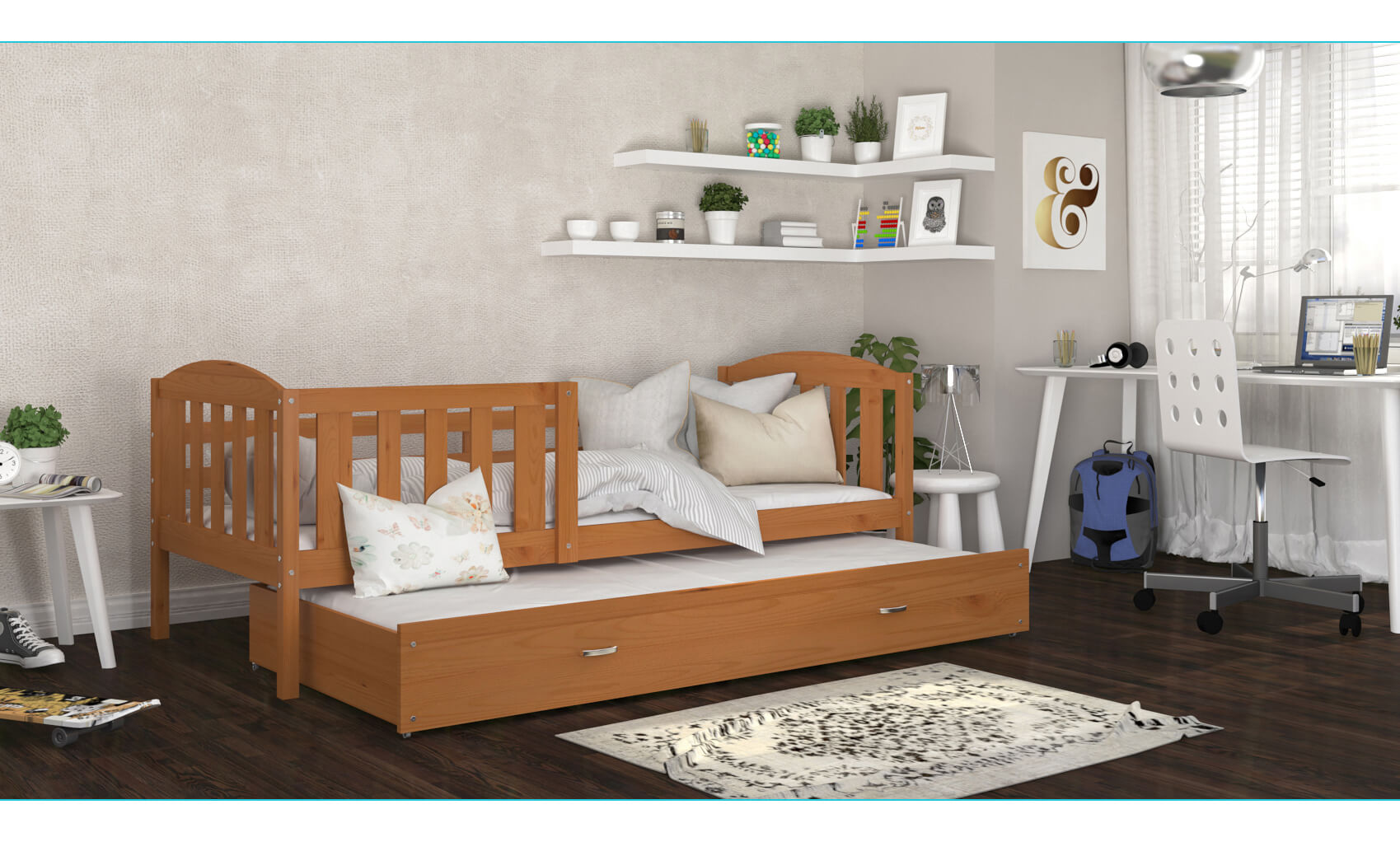 Łóżko drewniane dla dziecka Kubuś P2