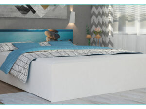 Łóżko z Podnoszonym Stelażem i Grafiką LOGAN Plus