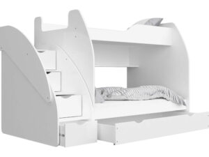 miniaturka Łóżka ze Schodkami i Szufladą Piętrowe BAMBI