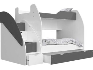 miniaturka Łóżka ze Schodkami i Szufladą Piętrowe BAMBI