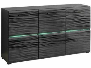 Czarna Komoda z LED 150 cm Ruby 4