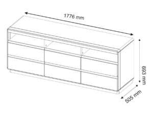 miniaturka Szafka RTV 120 cm Drewniana Tacoma