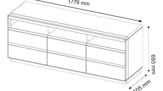 miniaturka Szafka RTV 120 cm Drewniana Tacoma