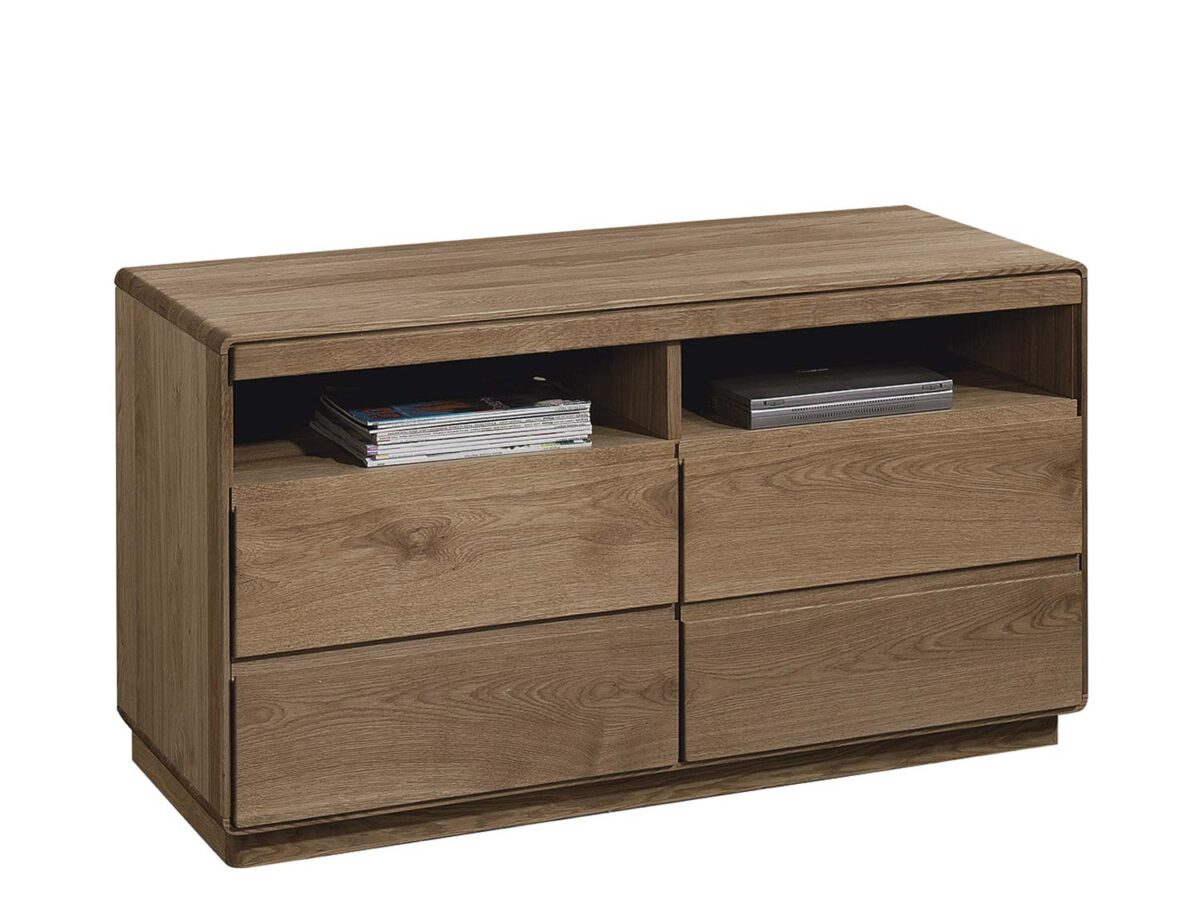 Wysoka Szafka RTV Drewniana Tacoma