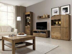 miniaturka Wysoka Szafka RTV Drewniana Tacoma