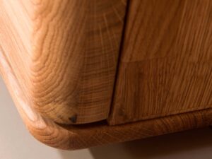 miniaturka Wysoka Szafka RTV Drewniana z Półkami Praga