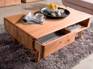 miniaturka Drewniana Ława z Szufladą i Półką Praga