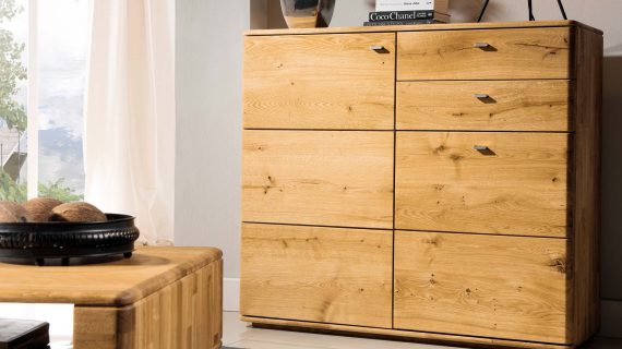 miniaturka Drewniana Komoda 120 CM z Szufladami Praga