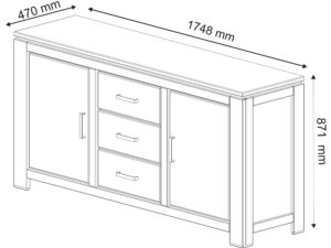 miniaturka Drewniana Komoda z Szufladami Sztokholm