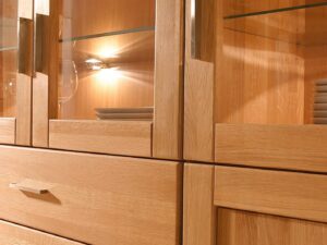 miniaturka Przeszklony Barek Dębowy do Salonu Mediolan