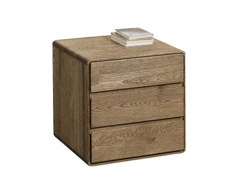 Szafka nocna z trzema szufladami w stylu skandynawskim – naturalne wybarwienie