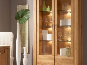 miniaturka Duża Oszklona Witryna 120 cm Drewniana