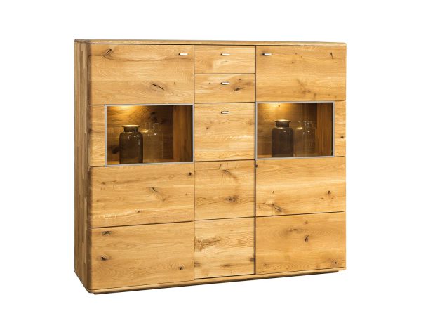 Wysoka szafka RTV przeszklona