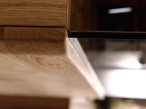 miniaturka Nowoczesna Ława Drewniana z Półką Osaka