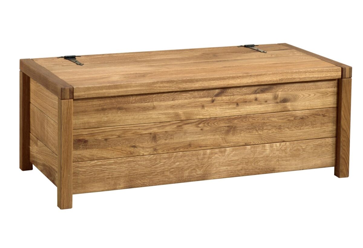 Duża Drewniana Skrzynia do Sypialni Montreal