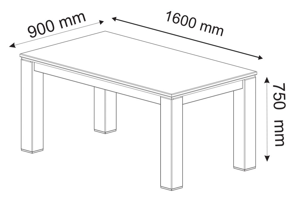 Stół do Jadalni 160 cm Drewniany Sztokholm - obrazek 3