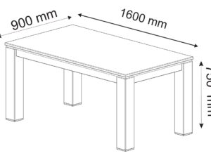 miniaturka Stół do Jadalni 160 cm Drewniany Sztokholm
