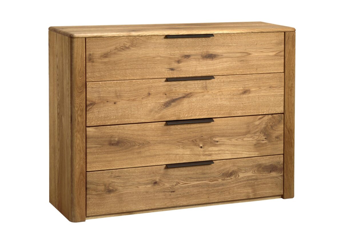 Komoda Drewniana 120 cm do Sypialni Praga