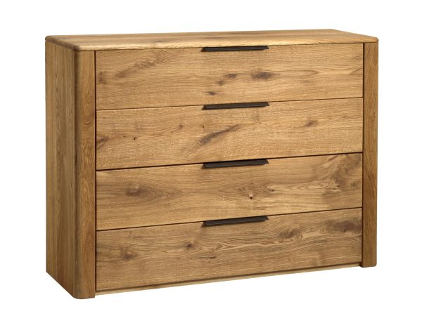 Komoda z czterema szufladami, fronty z litego drewna