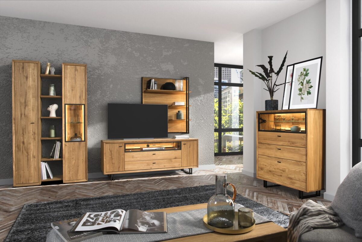 Zestaw Mebli Loft z Drewna Roma