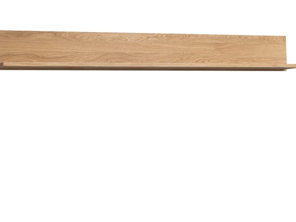 Półka wisząca długa, dębowa z prostą linią, styl minimalistyczny