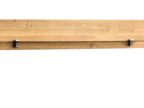 Półka drewniana z szklanym dodatkiem