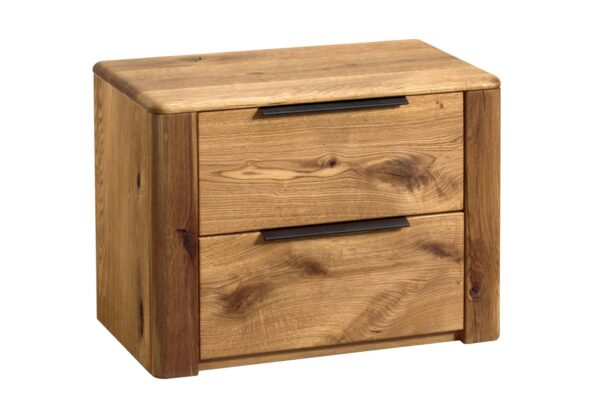 Mała komoda dębowa z dwiema szufladami, nowoczesna forma
