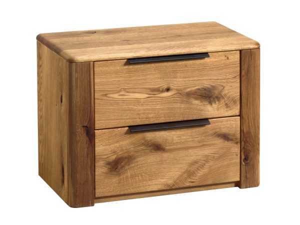 Mała komoda dębowa z dwiema szufladami, nowoczesna forma