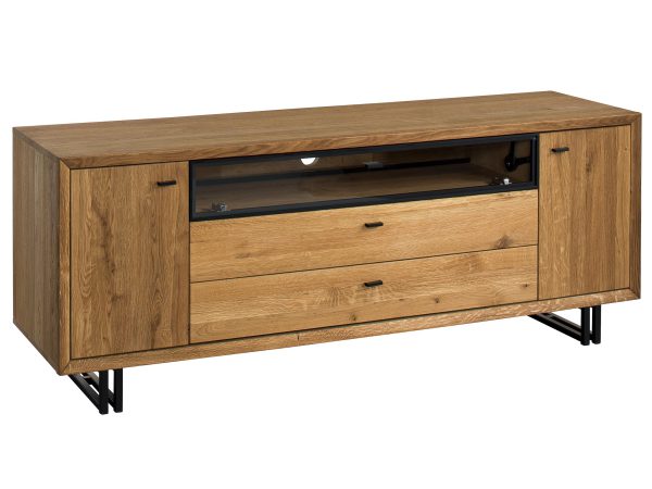 Komoda RTV z szufladami i wnęką na sprzęt audio