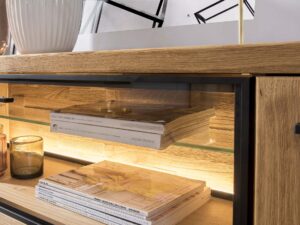 miniaturka Szafka RTV w Stylu Loft z Drewna Roma