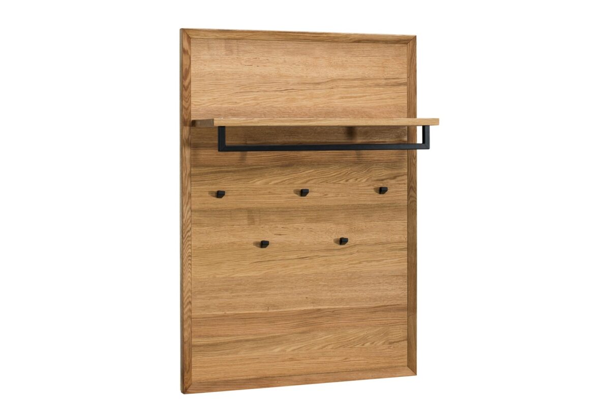 Drewniany Wieszak do Przedpokoju z Półką Roma