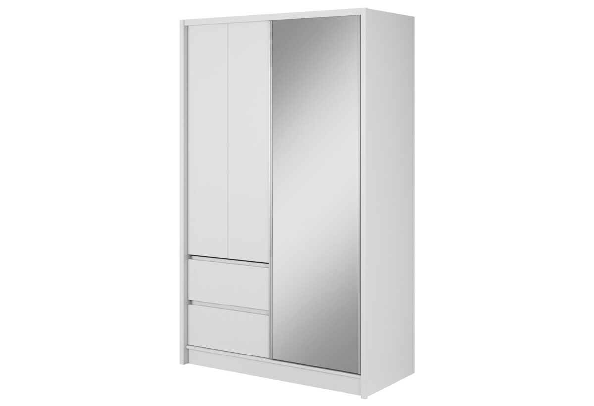Przesuwna szafa z lustrem i szufladami CERES 130cm